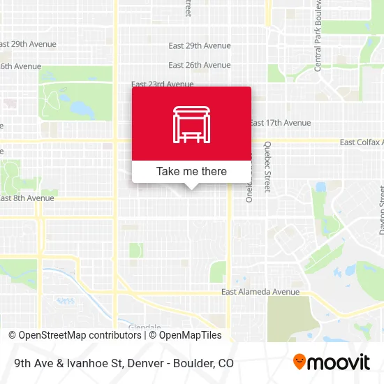 9th Ave & Ivanhoe St map