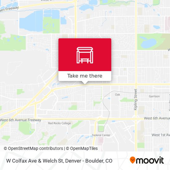 W Colfax Ave & Welch St map