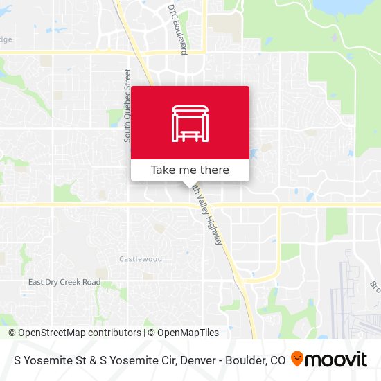 S Yosemite St & S Yosemite Cir map