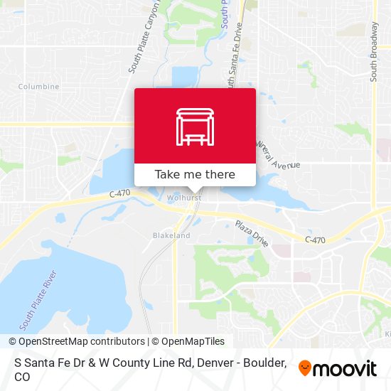 Map of Residence Inn Denver South Park Meadows Mall, Englewood