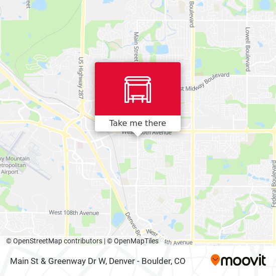 Main St & Greenway Dr W map