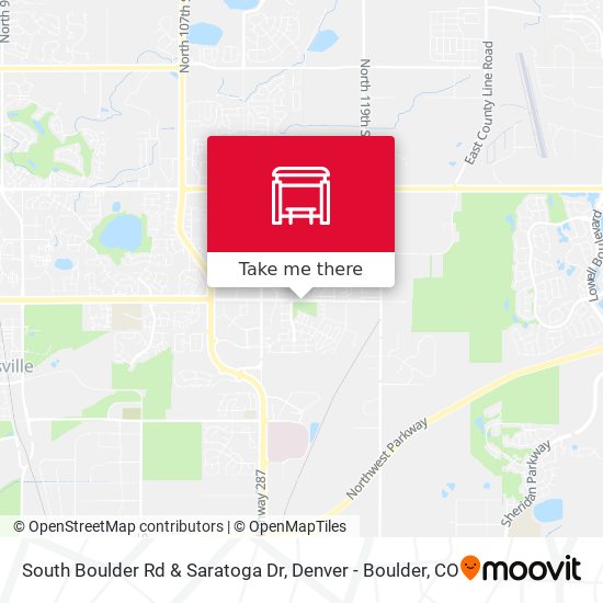 Mapa de South Boulder Rd & Saratoga Dr