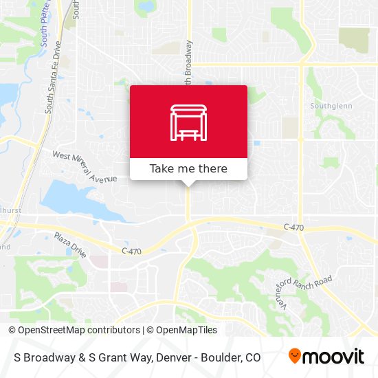 S Broadway & S Grant Way map