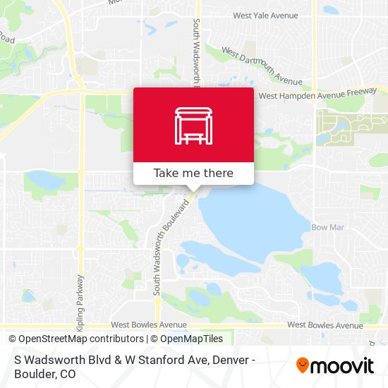 S Wadsworth Blvd & W Stanford Ave map