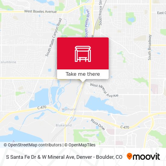 Mapa de S Santa Fe Dr & W Mineral Ave