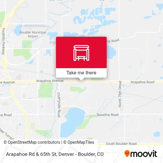 Arapahoe Rd & 65th St map