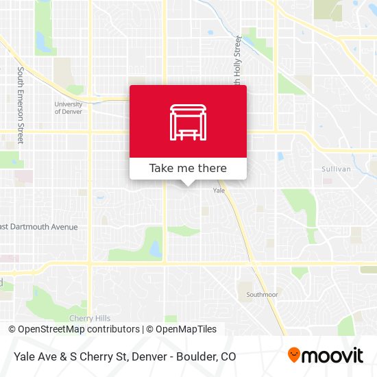Yale Ave & S Cherry St map