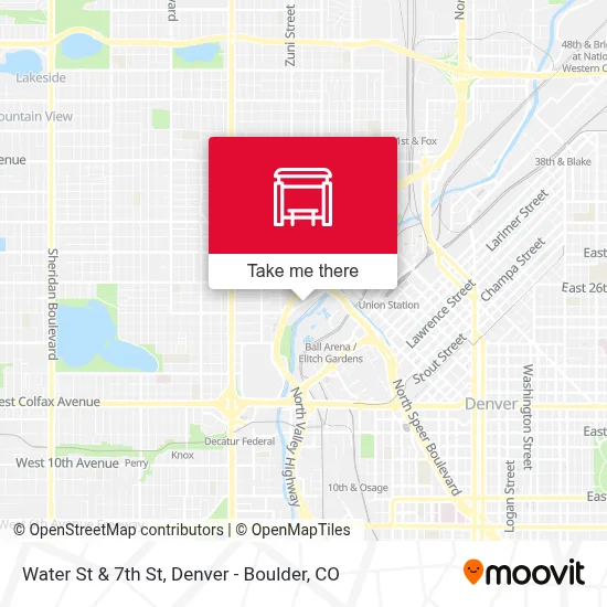 Water St & 7th St map