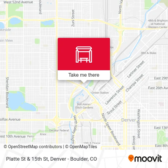 Platte St & 15th St map