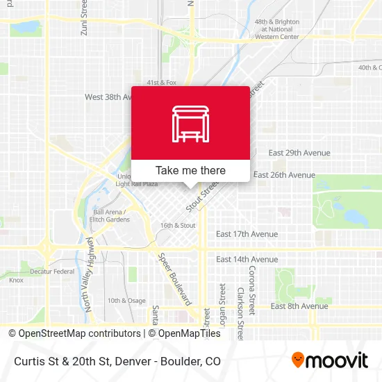 Curtis St & 20th St map