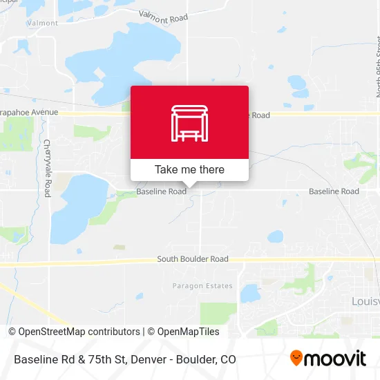 Baseline Rd & 75th St map