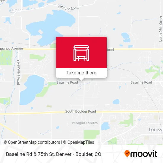 Baseline Rd & 75th St map