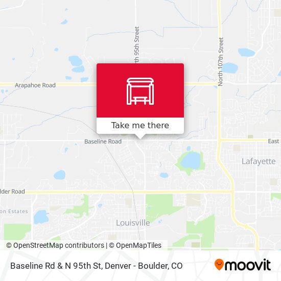 Baseline Rd & N 95th St map