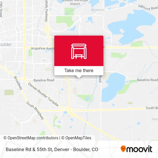 Baseline Rd & 55th St map