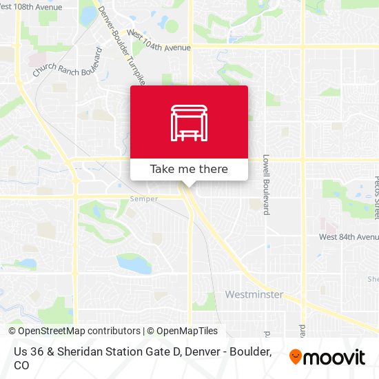 Us 36 & Sheridan Station Gate D map