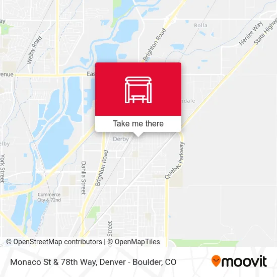 Monaco St & 78th Way map