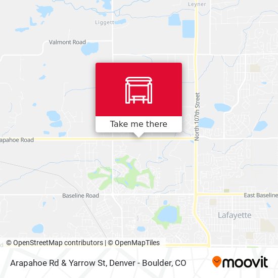Arapahoe Rd & Yarrow St map