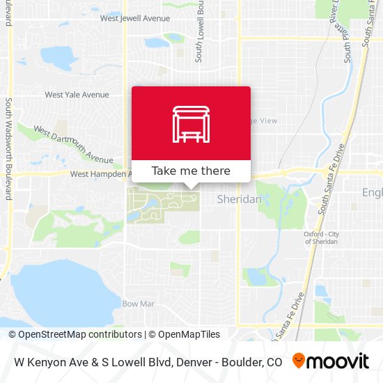 W Kenyon Ave & S Lowell Blvd map