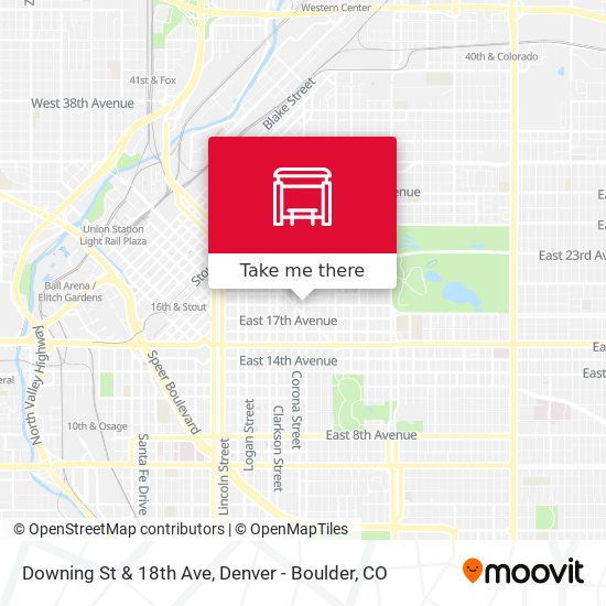 Downing St & 18th Ave map