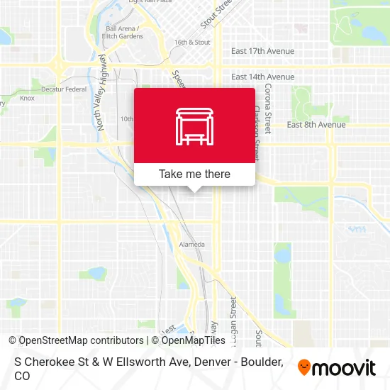 Mapa de S Cherokee St & W Ellsworth Ave