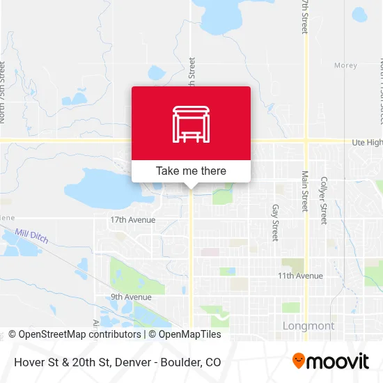 Hover St & 20th St map