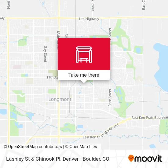 Lashley St & Chinook Pl map
