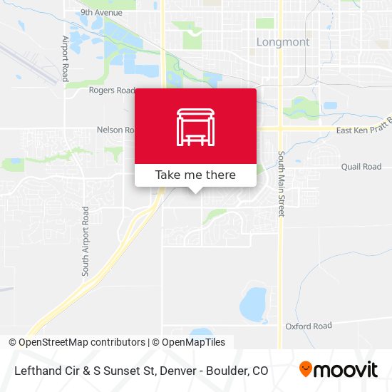 Lefthand Cir & S Sunset St map