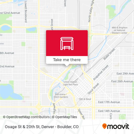 Osage St & 20th St map