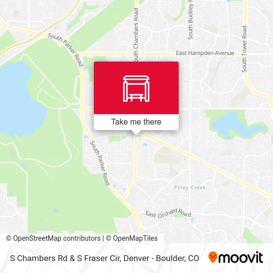 S Chambers Rd & S Fraser Cir map
