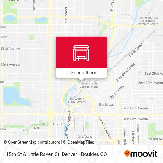 15th St & Little Raven St map