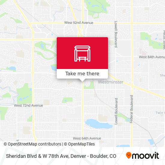 Sheridan Blvd & W 78th Ave map