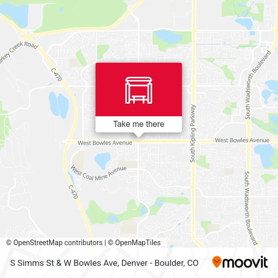 Mapa de S Simms St & W Bowles Ave