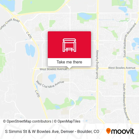 Mapa de S Simms St & W Bowles Ave