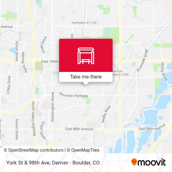 York St & 98th Ave map