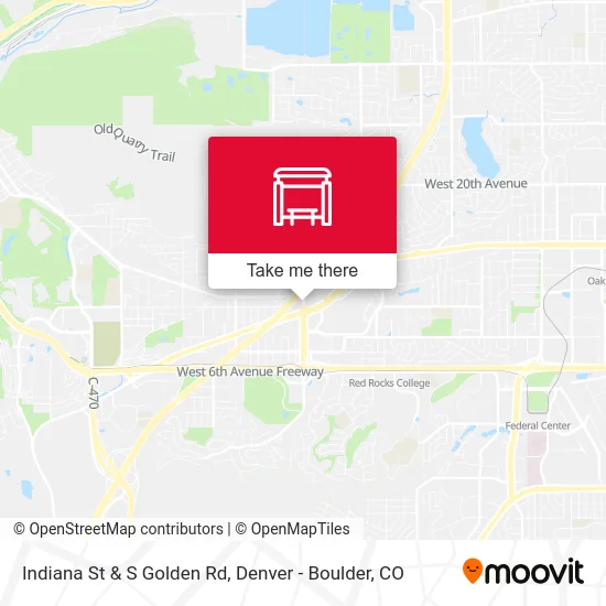 Indiana St & S Golden Rd map