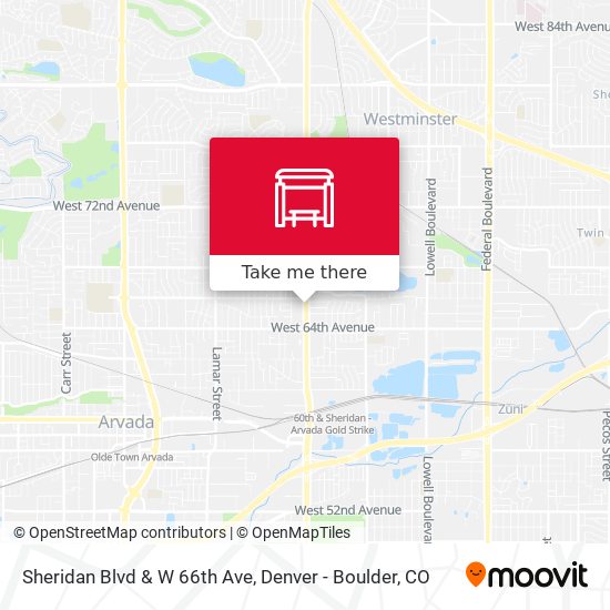 Sheridan Blvd & W 66th Ave map