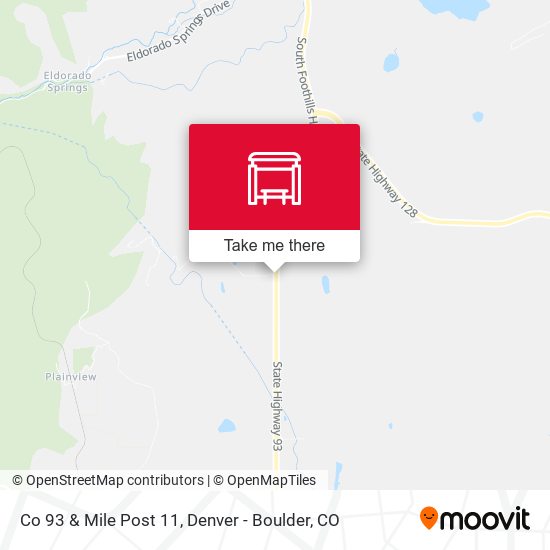 Co 93 & Mile Post 11 map