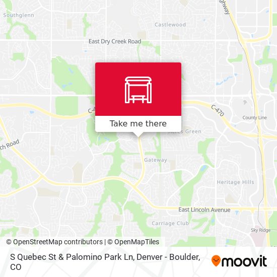 S Quebec St & Palomino Park Ln map
