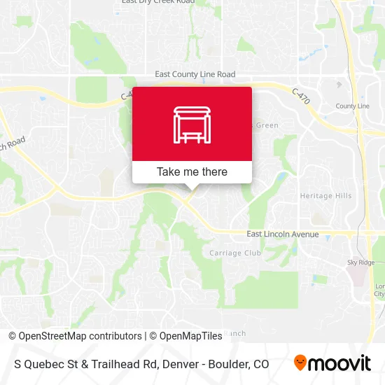S Quebec St & Trailhead Rd map