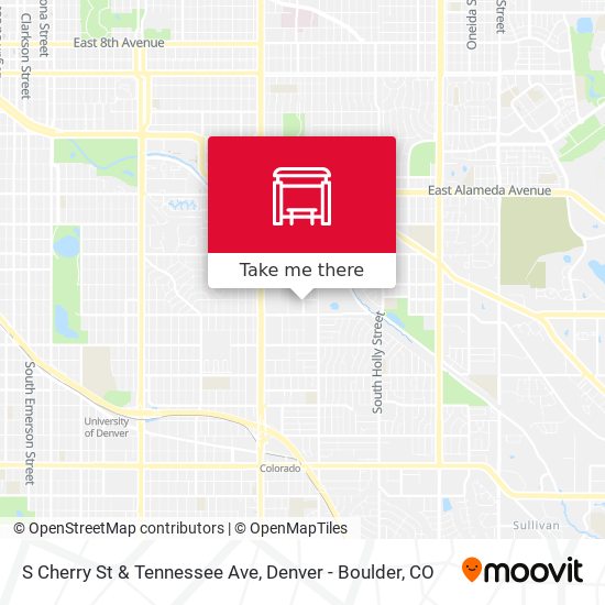 S Cherry St & Tennessee Ave map