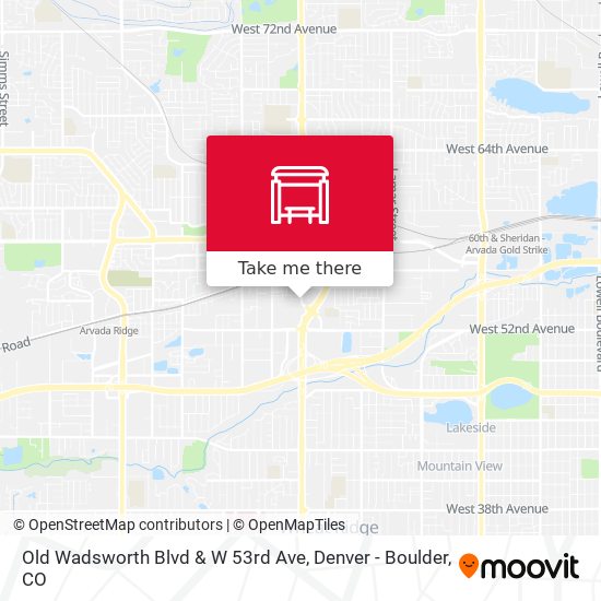 Old Wadsworth Blvd & W 53rd Ave map
