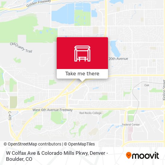 W Colfax Ave & Colorado Mills Pkwy map