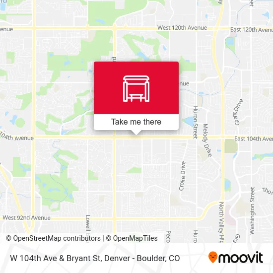 W 104th Ave & Bryant St map