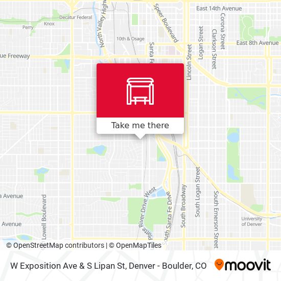 W Exposition Ave & S Lipan St map