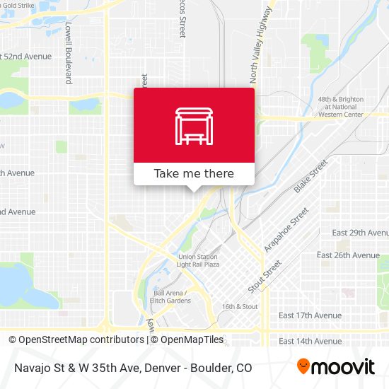 Navajo St & W 35th Ave map