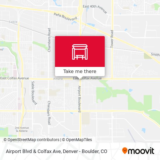 Airport Blvd & Colfax Ave map