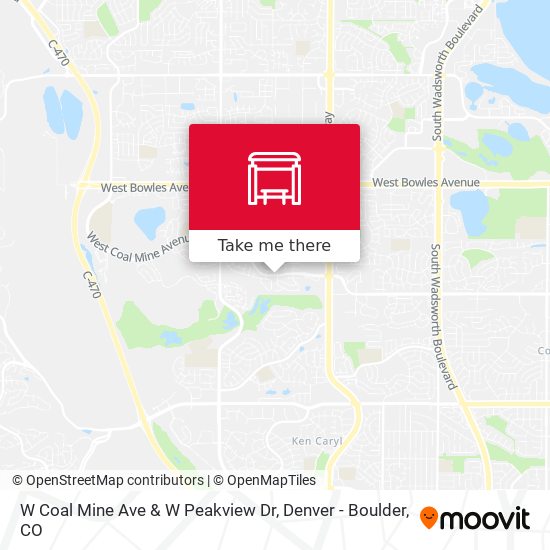 W Coal Mine Ave & W Peakview Dr map
