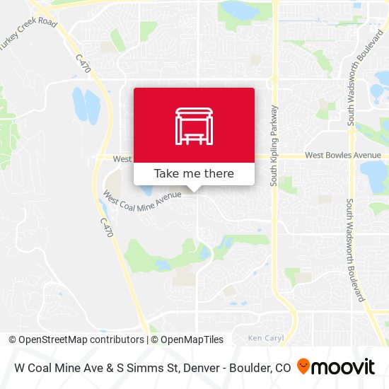 W Coal Mine Ave & S Simms St map