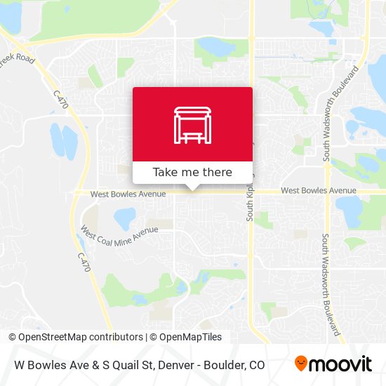 W Bowles Ave & S Quail St map