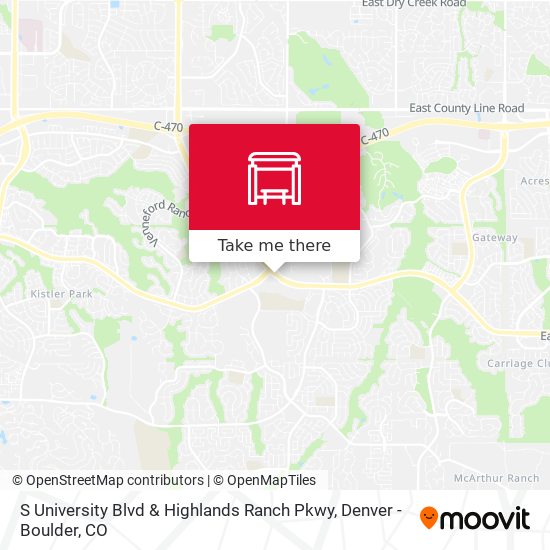 Mapa de S University Blvd & Highlands Ranch Pkwy